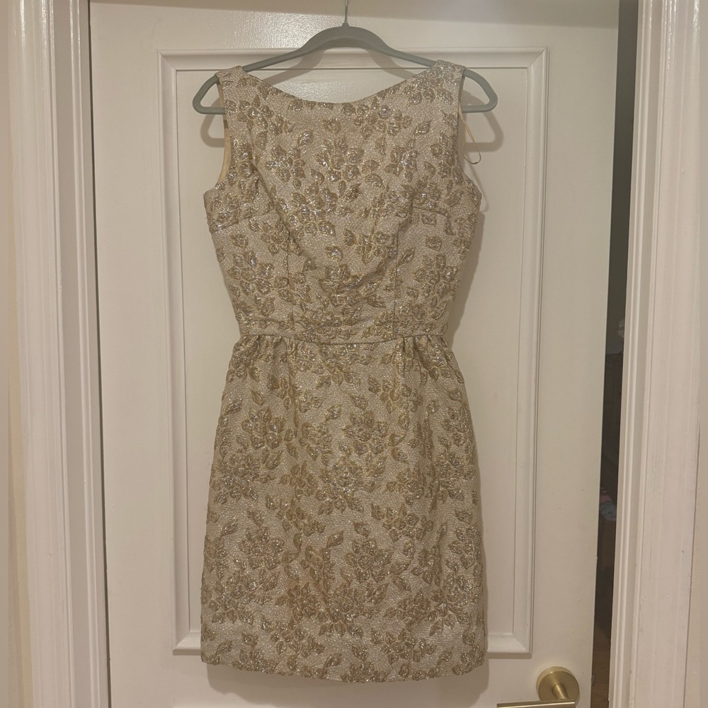 Vintage gold lame dress